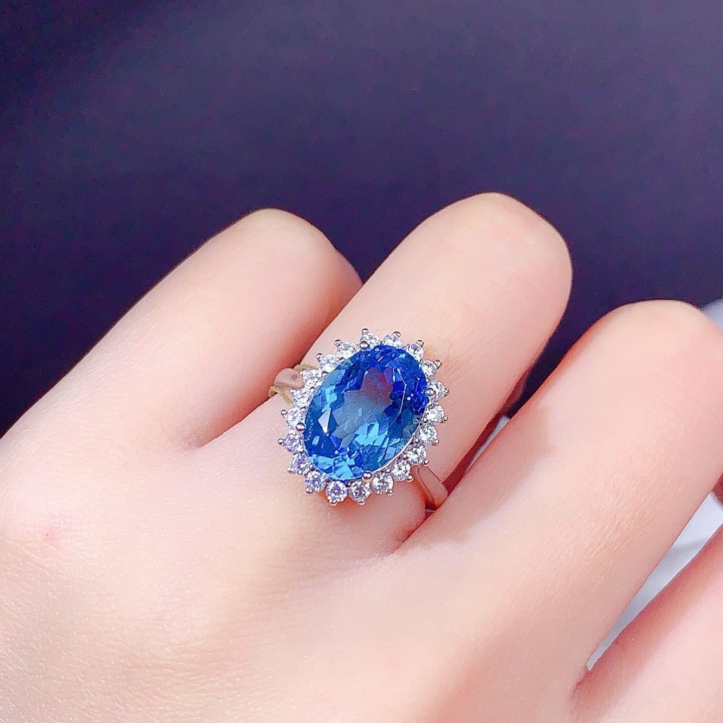 High-quality topaz ring