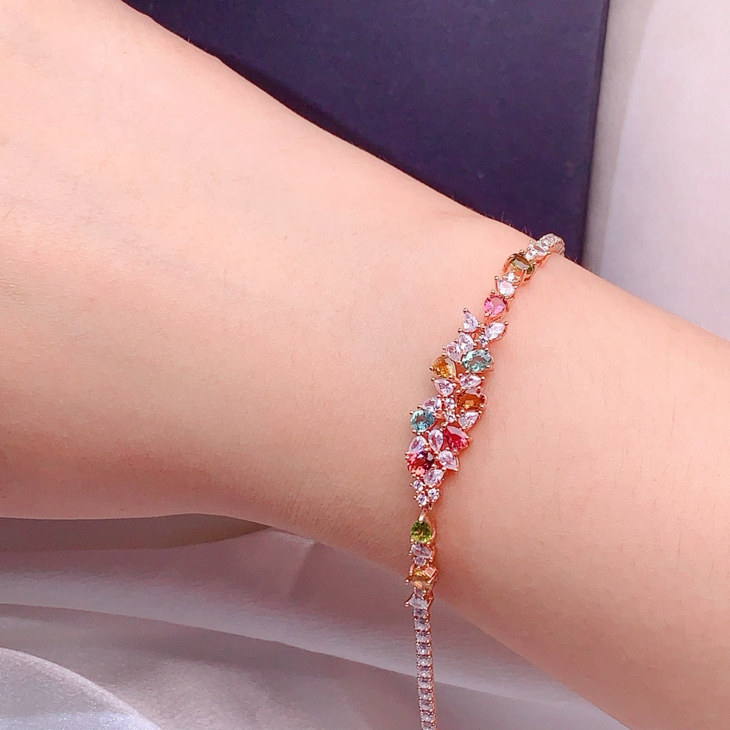 High-quality natural tourmaline bracelet