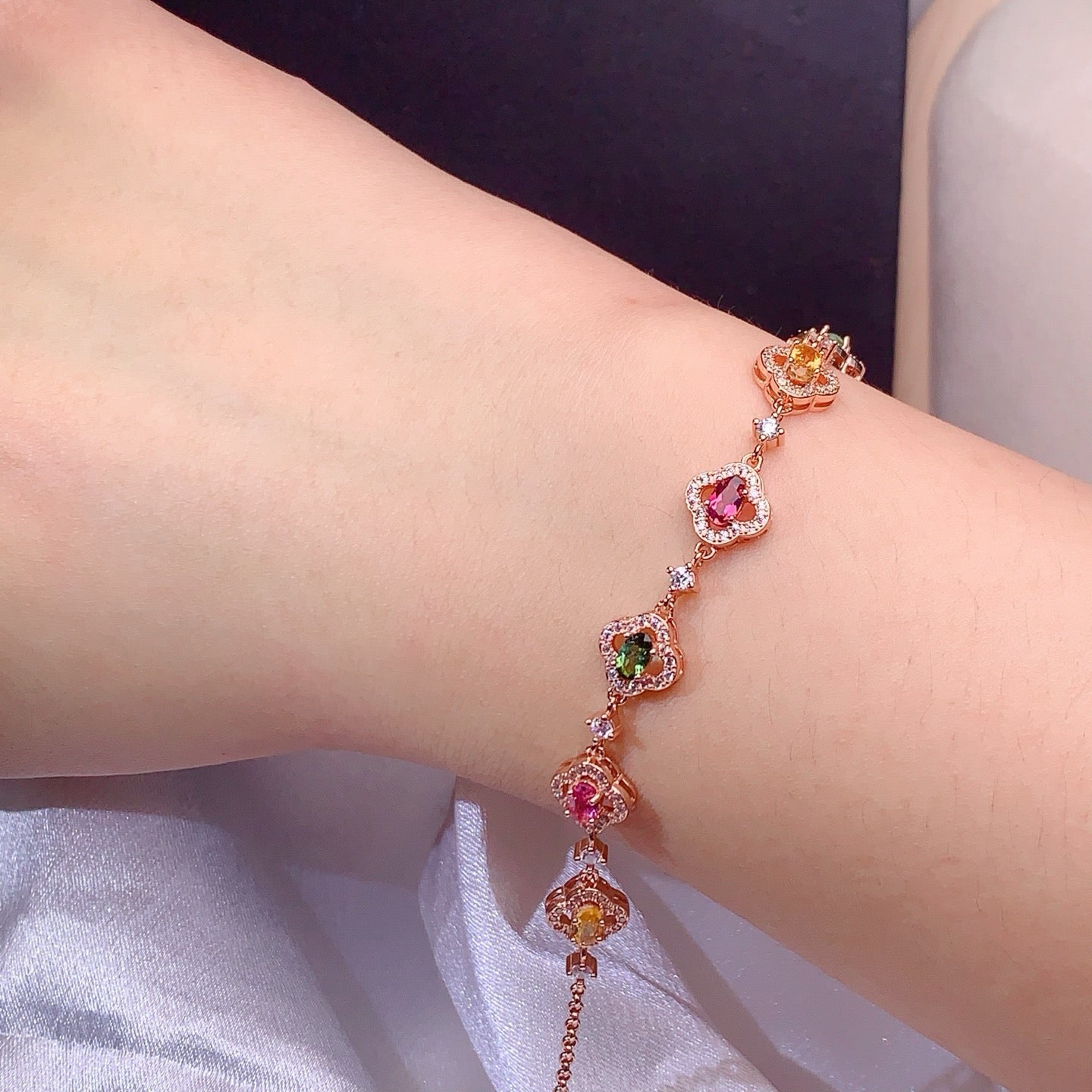 High-quality tourmaline bracelet