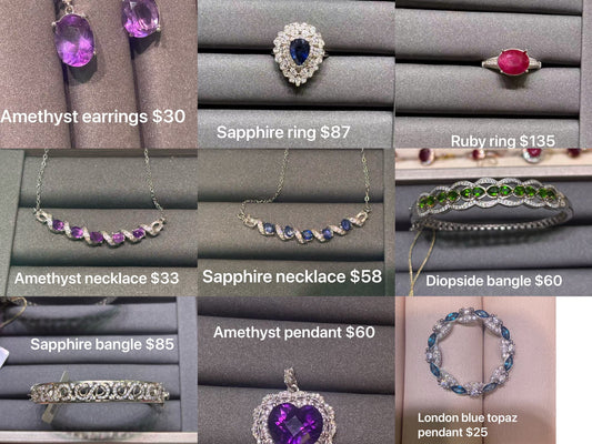 Ruby ring +necklace+bangle