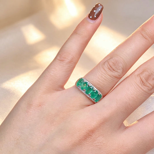 High-quality emerald ring