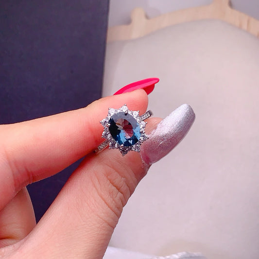 High-quality topaz ring