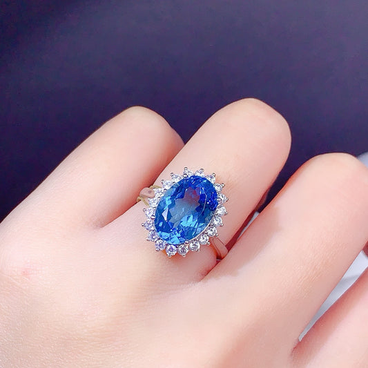 High-quality topaz ring
