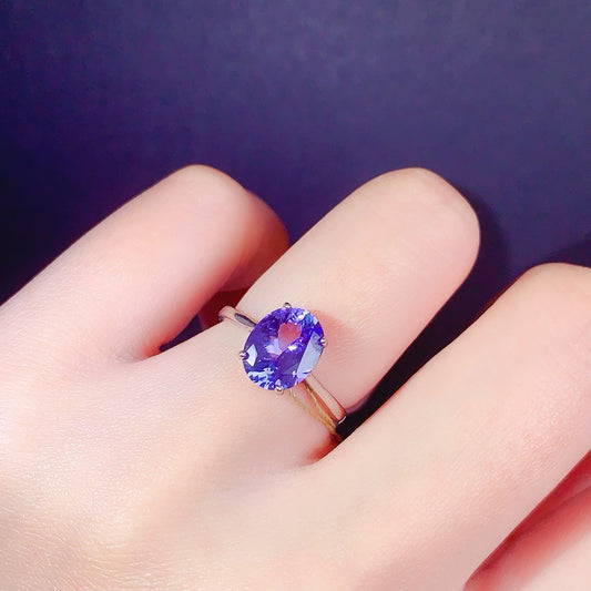 high-quality natural tanzanite ring