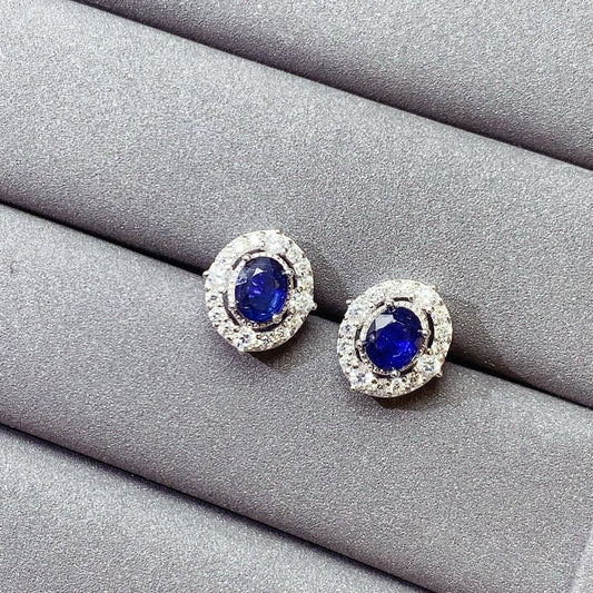 High-quality sapphire earrings