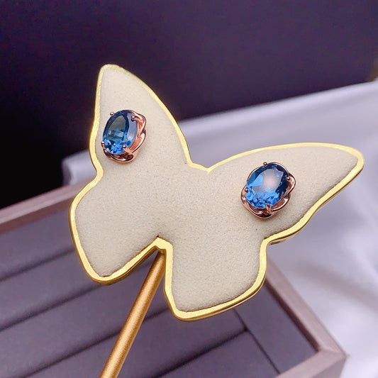 natural topaz stud earrings