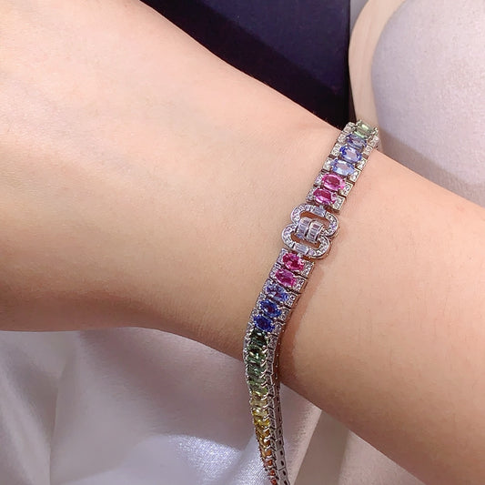 natural sapphire bracelet