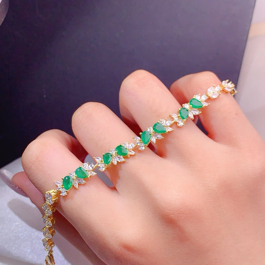 High-quality emerald bracelet