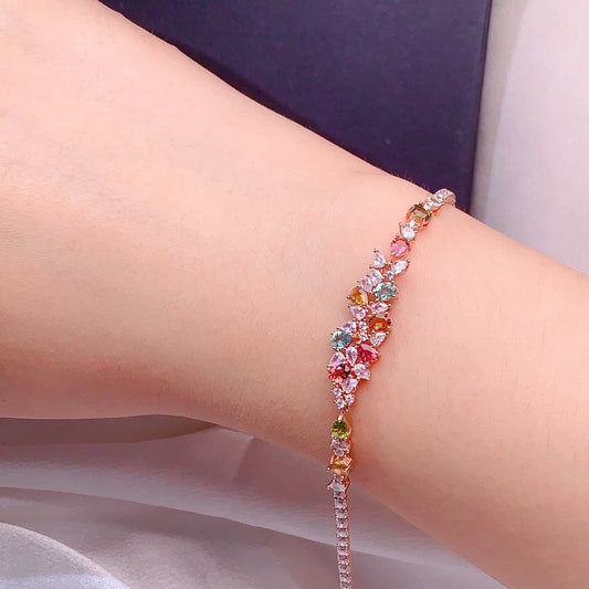 High-quality natural tourmaline bracelet