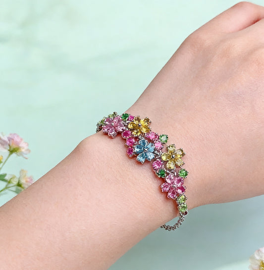 High-quality natural tourmaline bracelet